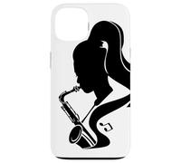 Saxophone Girl Graphic Woodwind Instrument Coque pour iPhone 13