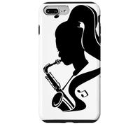 Saxophone Girl Graphic Woodwind Instrument Coque pour iPhone 7 Plus/8 Plus