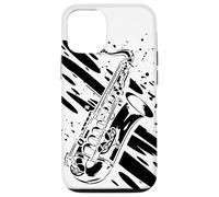 Saxophone Graffiti Jazz Musique Orchestre d'harmonie Coque pour iPhone 12/12 Pro