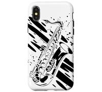 Saxophone Graffiti Jazz Musique Orchestre d'harmonie Coque pour iPhone X/XS