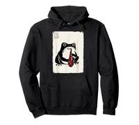 Saxophone Grumpy Frog Drôle Kawaii Japonais Sweat à Capuche