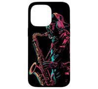 Saxophone Guy Look Steampunk Jazz Music pour garçons Coque pour iPhone 14 Pro Max