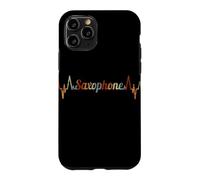 Saxophone Heartbeat Vintage ECG Cardiogramme Rétro Coque pour iPhone 11 Pro