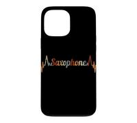 Saxophone Heartbeat Vintage ECG Cardiogramme Rétro Coque pour iPhone 13 Pro Max