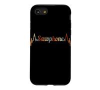 Saxophone Heartbeat Vintage ECG Cardiogramme Rétro Coque pour iPhone SE (2020) / 7/8
