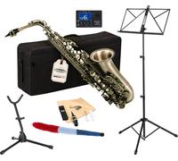 Saxophone Instrument a Vent Bois Alto Set Supporte Accordeur Metronome Pupitre