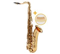 Saxophone Instrument a Vent Sax Tenor Fa# Laiton Vernis Coffre Embout Anches Set