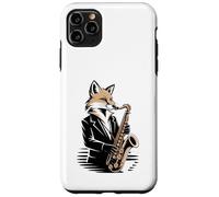 Saxophone Jazz Fox Musicien Night Mood Coque pour iPhone 11 Pro Max