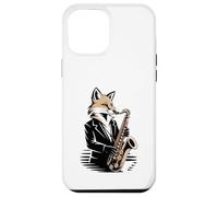 Saxophone Jazz Fox Musicien Night Mood Coque pour iPhone 12 Pro Max