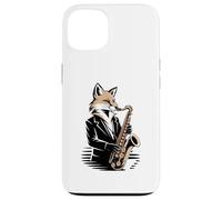 Saxophone Jazz Fox Musicien Night Mood Coque pour iPhone 13