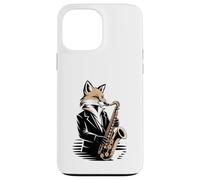 Saxophone Jazz Fox Musicien Night Mood Coque pour iPhone 13 Pro Max