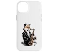 Saxophone Jazz Fox Musicien Night Mood Coque pour iPhone 14 Plus