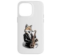 Saxophone Jazz Fox Musicien Night Mood Coque pour iPhone 14 Pro Max