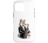 Saxophone Jazz Fox Musicien Night Mood Coque pour iPhone 16 Pro Max