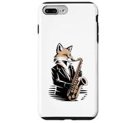 Saxophone Jazz Fox Musicien Night Mood Coque pour iPhone 7 Plus/8 Plus