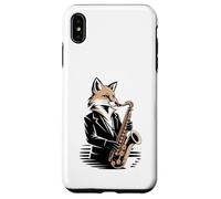 Saxophone Jazz Fox Musicien Night Mood Coque pour iPhone XS Max