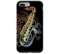 Saxophone Line Art Retro Style Coque pour iPhone 7 Plus/8 Plus