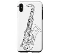 Saxophone Line Art Saxophonist Chamber Music Coque pour iPhone XS Max