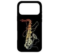 Saxophone Line Art Vintage Look Marching Band Coque pour iPhone 17 Pro Max