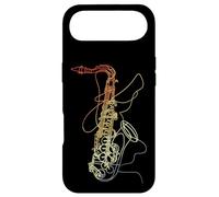 Saxophone Line Art Vintage Look Marching Band Coque pour iPhone Air