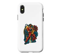 Saxophone mâle Joue Un Saxophone en Laiton Coque pour iPhone X/XS