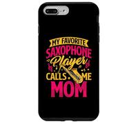 Saxophone Maman Drôle Saxophoniste Joueur Saxophoniste Jazz Musique Femme Coque pour iPhone 7 Plus/8 Plus