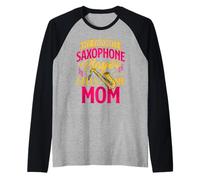 Saxophone Maman Drôle Saxophoniste Joueur Saxophoniste Jazz Musique Femme Manche Raglan