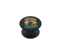 Saxophone Meme Getting Louder Musicien Humour PopSockets PopGrip Adhésif