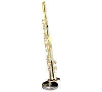Saxophone Miniature - Instrument de Collection plaqué Or, modèle en Laiton, présentoir Inclus, Artisanat détaillé, Article de décoration Musicale | Petit Mini Saxophone Parfait pour Maison de D