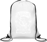 Saxophone Only The Good Vibe Sac de gym décontracté avec cordon de serrage Blanc