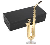 Saxophone Ornements Miniatures Décoration Mini Instrument Musical Modèle Cadeau Artisanat 19cm