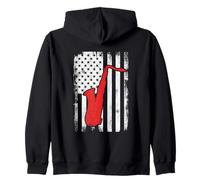 Saxophone Patriotique américain Sweat à Capuche