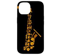 Saxophone Pixel Graphic Orchestra Coque pour iPhone 14