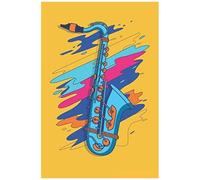 Saxophone Pop Art Notebook: College Ruled Notebook Journal Perfect Gift For Saxophone Lovers