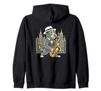 Saxophone pour Chien Musicien de Jazz Sweat à Capuche