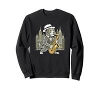 Saxophone pour Chien Musicien de Jazz Sweatshirt
