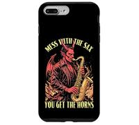 Saxophone Saxophoniste Mess with Sax Get Horns Devil Music Coque pour iPhone 7 Plus/8 Plus