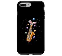 Saxophone Saxophoniste Œufs de Lapin Oreilles de Lapin Mignon Coque pour iPhone 7 Plus/8 Plus