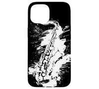 Saxophone Streetart Jazz Music Coque pour iPhone 15
