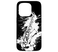 Saxophone Streetart Jazz Music Coque pour iPhone 15 Pro