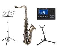 Classic Cantabile Winds TS-450 Antique Yellow Set Saxophone Ténor (laiton, finition vintage, clés haut Fa, étui, support, accordeur, métronome, pupitre)