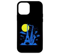 Saxophone Tour Eiffel - Vintage Jazz Music Paris Lover Coque pour iPhone 12 mini