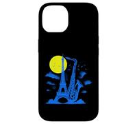 Saxophone Tour Eiffel - Vintage Jazz Music Paris Lover Coque pour iPhone 14