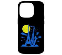 Saxophone Tour Eiffel - Vintage Jazz Music Paris Lover Coque pour iPhone 14 Pro