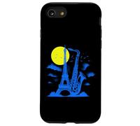 Saxophone Tour Eiffel - Vintage Jazz Music Paris Lover Coque pour iPhone SE (2020) / 7 / 8