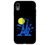 Saxophone Tour Eiffel - Vintage Jazz Music Paris Lover Coque pour iPhone XR