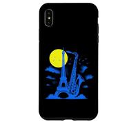 Saxophone Tour Eiffel - Vintage Jazz Music Paris Lover Coque pour iPhone XS Max