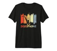 Saxophone Vintage Enthusiast Jazz Music T-Shirt Haut de Gamme