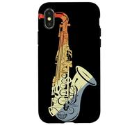 Saxophone Vintage Graphic Marching Band Coque pour iPhone X/XS