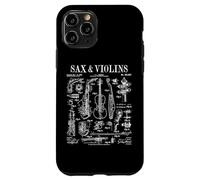 Saxophone Violon Saxophoniste Violoniste Drôle Vintage Brevet Coque pour iPhone 11 Pro
